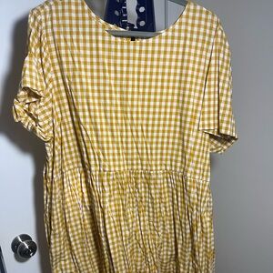Tradlands Mustard Checkered Top